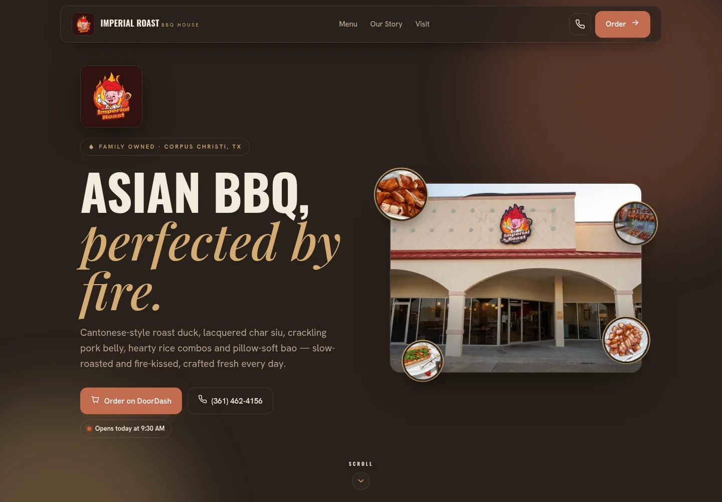 Imperial Roast BBQ House website
