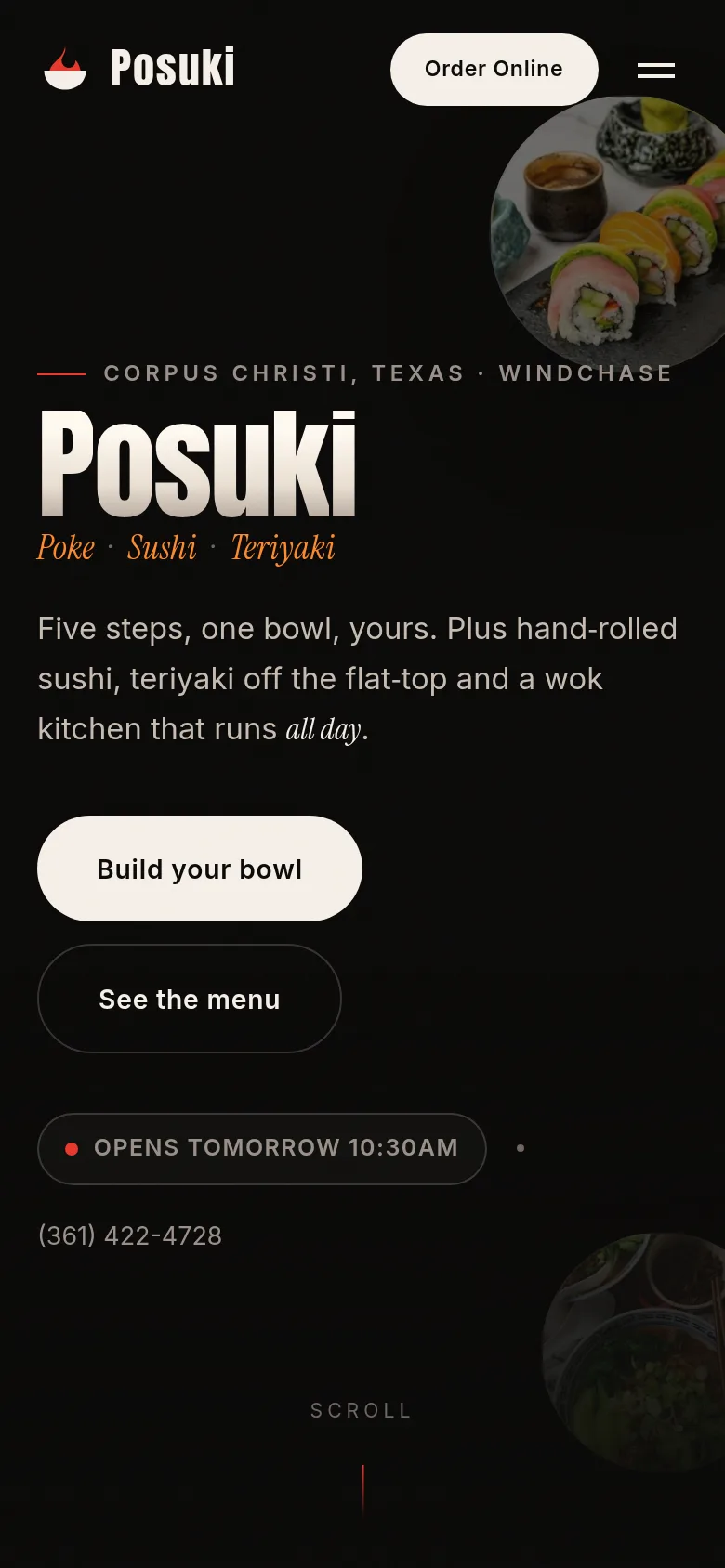 Posuki mobile website concept